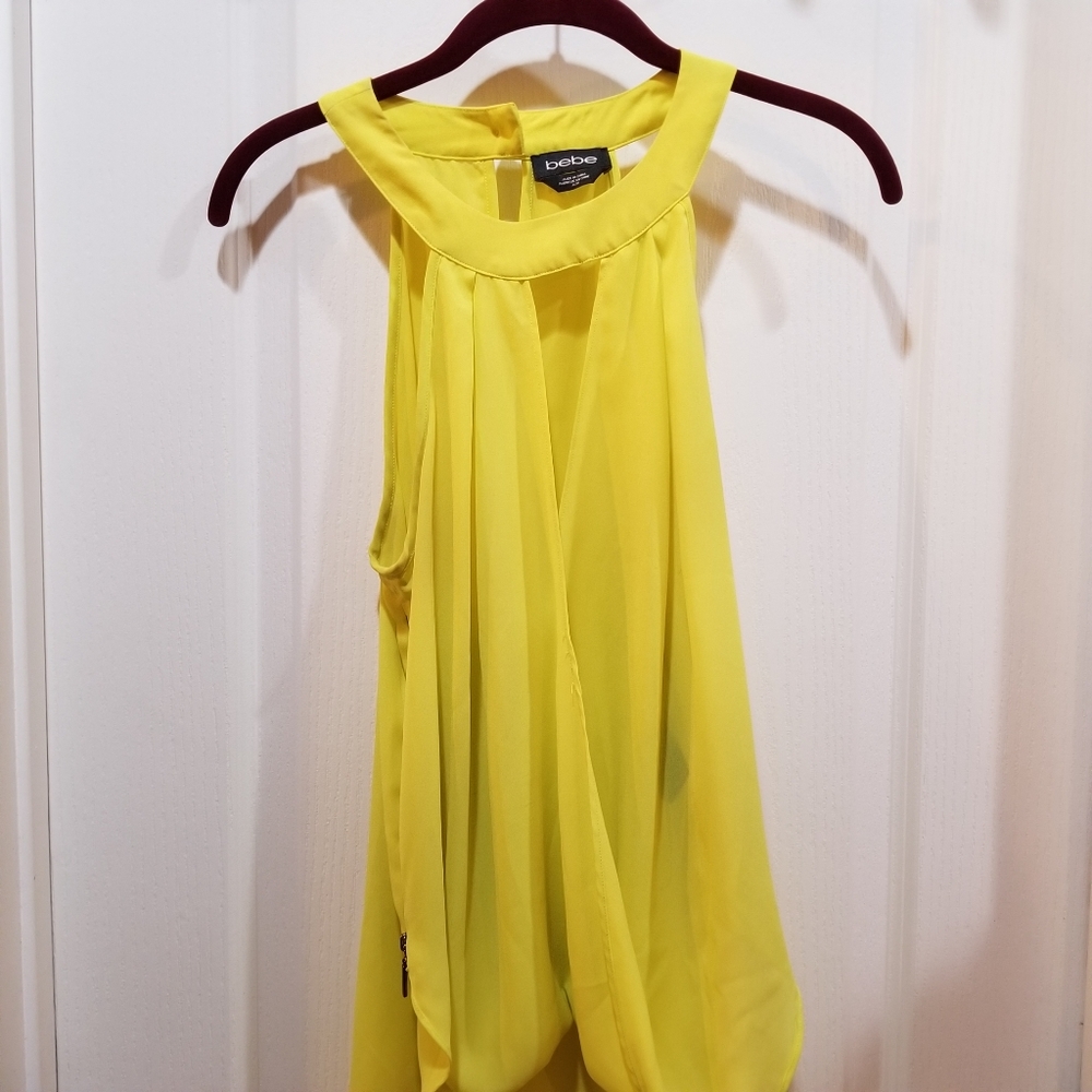 bebe women's blouse with side zippers